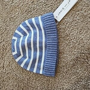Janie and Jack baby boys striped beanie 3-6M